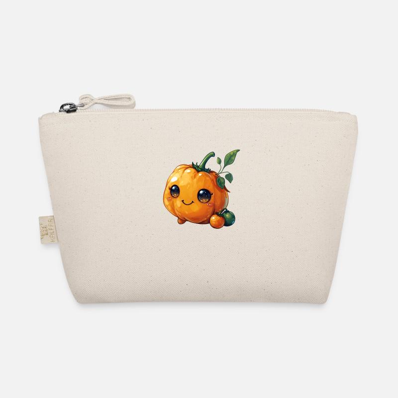 Pumpkin happy comic style Organic Pouch