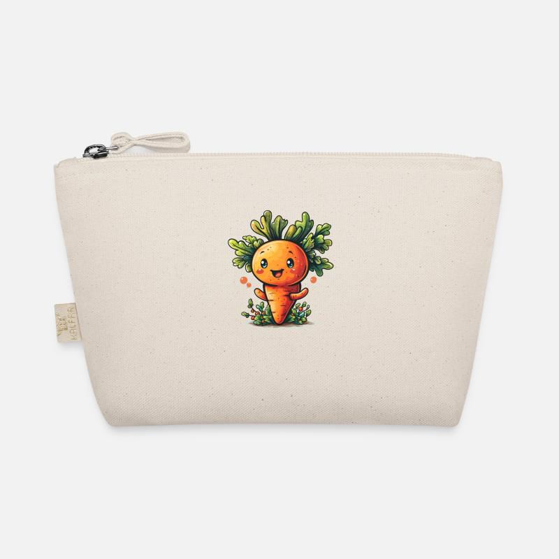 Carrot happy comic style Organic Pouch