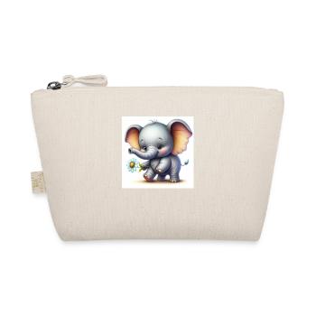 Süßes Elefantenbaby - Bio-Täschchen - Natur - Vorne