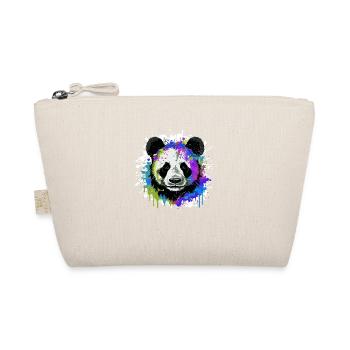 Panda Kopf Porträt Bunt - Bio-Täschchen - Natur - Vorne