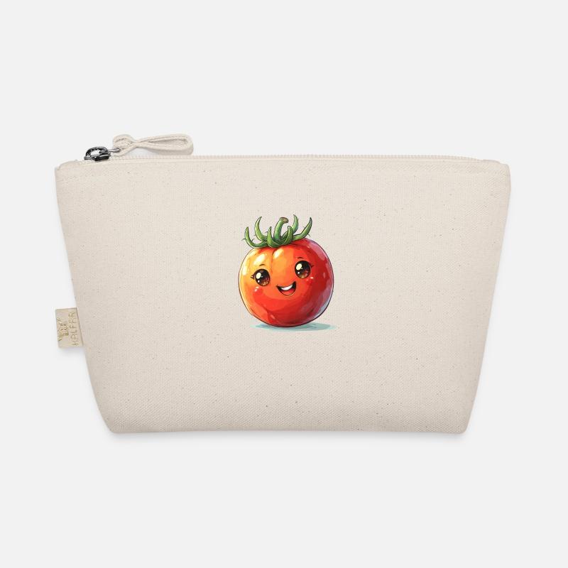 Tomato happy comic style Organic Pouch