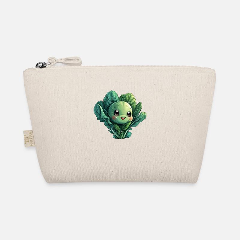 Cabbage happy comic style Organic Pouch
