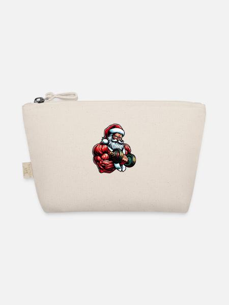 Curling Santa - Organic Pouch - nature