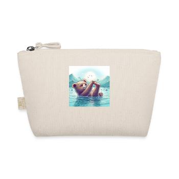 Bärenbaby schwimmt im Fluss - Bio-Täschchen - Natur - Vorne