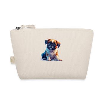 Chiot carlin assis - Trousse biologique - nature - Devant
