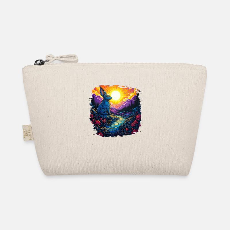 rabbit bearded collie easter for kids present idea Organic Pouch