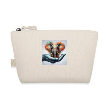 Elephants love, preserve and protect. - Organic Pouch - nature - Front