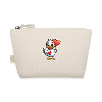 Duck Heart - Valentine's Day - Organic Pouch - nature - Front