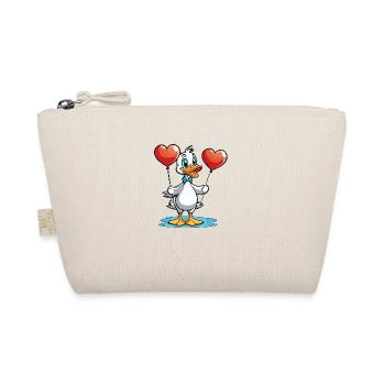Duck Heart - Valentine's Day - Organic Pouch - nature - Front