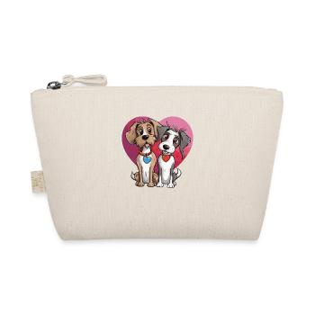 Valentine Dog Couple Hunde Pärchen - Bio-Täschchen - Natur - Vorne