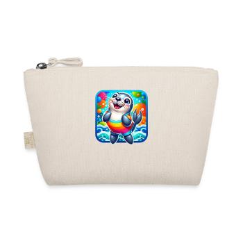 A funny colorful design with a seal - Organic Pouch - nature - Front