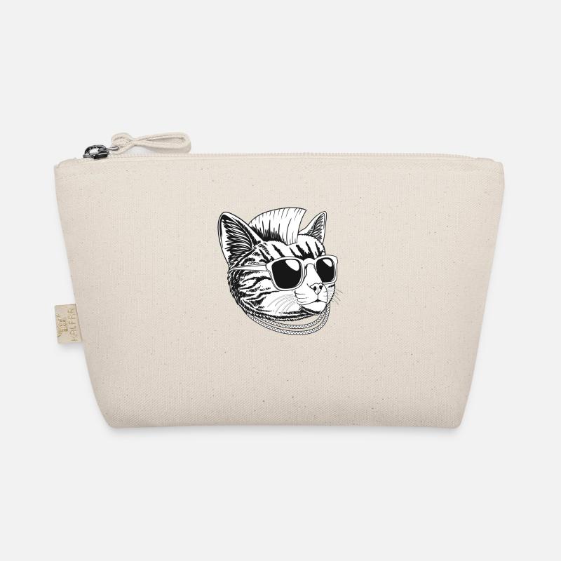 Punk Cat - Bio-Täschchen - Natur