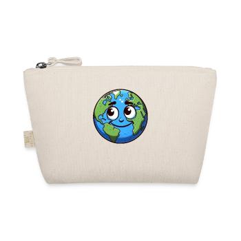 Happy smiling Earth cartoon character - Organic Pouch - nature - Front