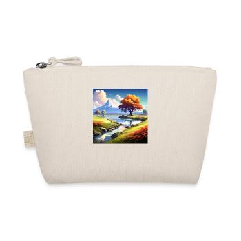 Beautiful landscape with lake and mountains - Organic Pouch - nature - Front