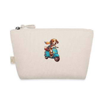 Chien sur une trottinette - Trousse biologique - nature - Devant