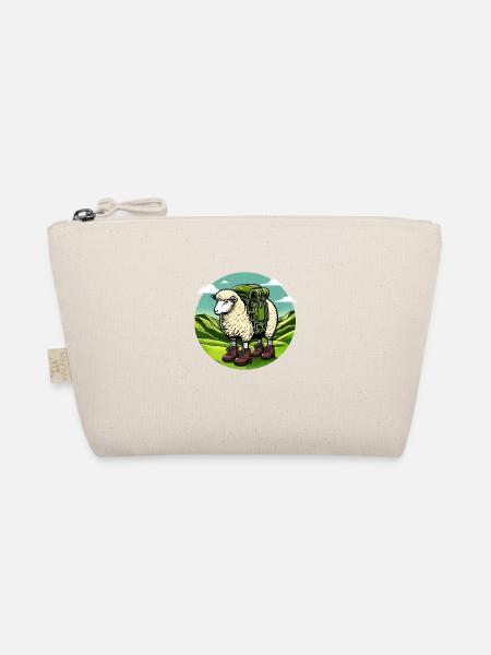 Sheep Hiking Pop Art - Organic Pouch - nature - Front