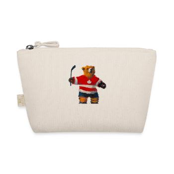 Hockey bear red - Bio-Täschchen - Natur - Vorne