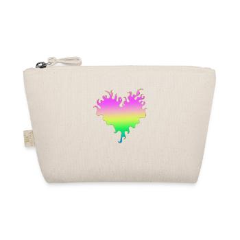 Liebe glückliches Herz Karte Valentinstag Vektor Design Kunst - Bio-Täschchen - Natur - Vorne