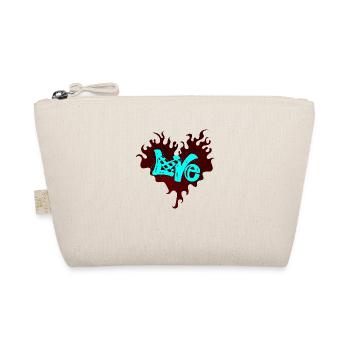 Liebe glückliches Herz Karte Valentinstag Vektor Design Kunst - Bio-Täschchen - Natur - Vorne