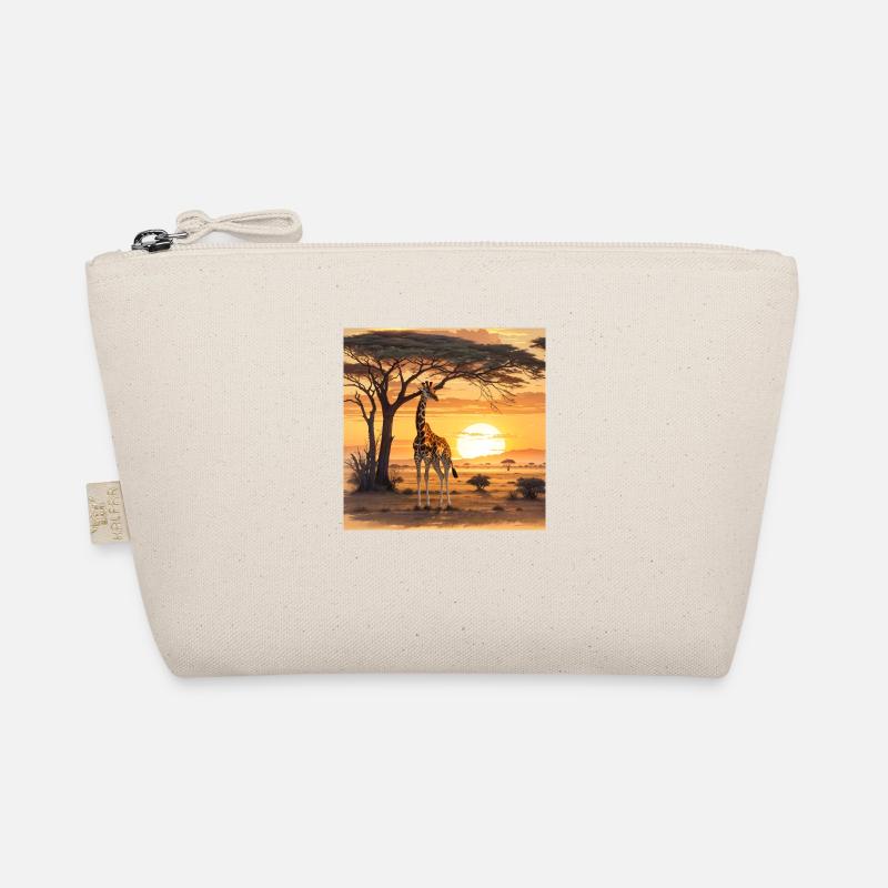 GIRAFFE AT SUNSET Organic Pouch
