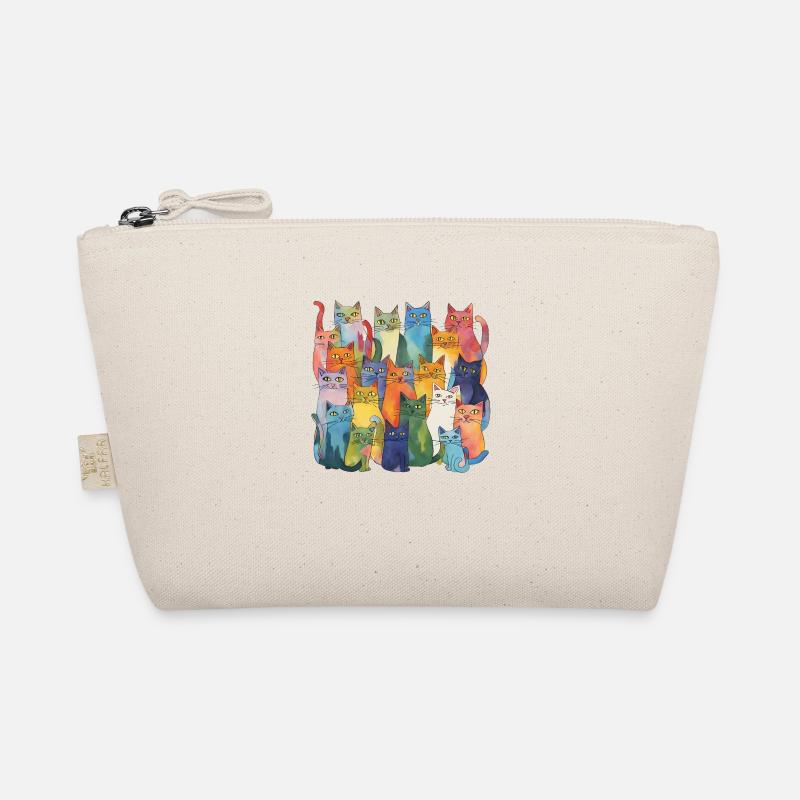 Bunte Katzen Bio-Täschchen