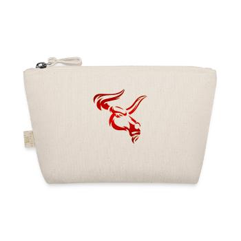 Stier Stierkopf Kopf Logo Steak Beast Gym Horn - Bio-Täschchen - Natur - Vorne