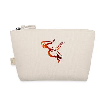 Bull Bull Head Head Logo Steak Beast Gym Horn - Organic Pouch - nature - Front
