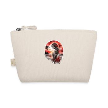 Femme sur la plage regardant le coucher de soleil rouge - Trousse biologique - nature - Devant