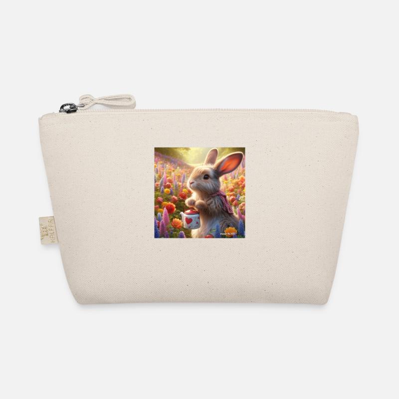 Hase im Blumengarten - Bio-Täschchen - Natur