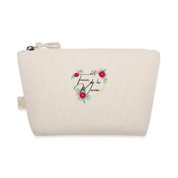 Brautzeuge Blumenherz - passendes T-Shirt - Bio-Täschchen - Natur - Vorne