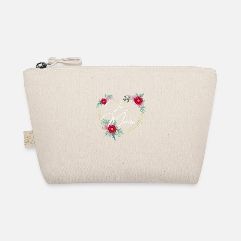 La mariée coeur floral -tshirt assorti Trousse biologique