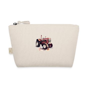 Roter Oldtimer-Traktor - Bio-Täschchen - Natur - Vorne
