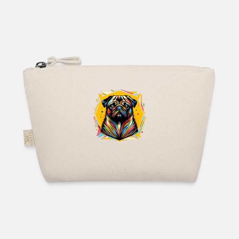 Pug Dog - Organic Pouch - nature
