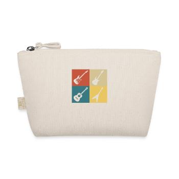 Retro Vintage Guitar - Organic Pouch - nature - Front