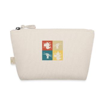 Retro Vintage Music Drummer - Organic Pouch - nature - Front