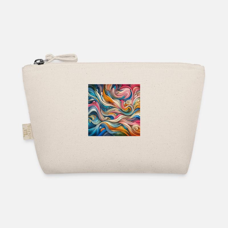 Vibrant Flux: Dynamic Artwork Organic Pouch