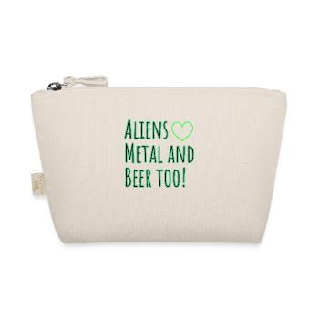 Aliens love Metal and Beer too - Bio-Täschchen - Natur - Vorne
