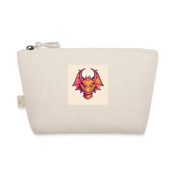 Red Cartoon Dragon - Organic Pouch - nature - Front