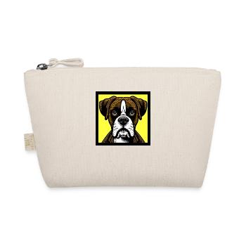 Boxer Hund Pop Art - Bio-Täschchen - Natur - Vorne