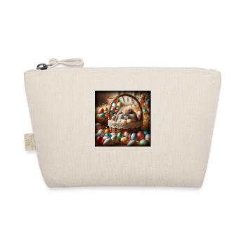 A cute bunny in a basket - Organic Pouch - nature - Front