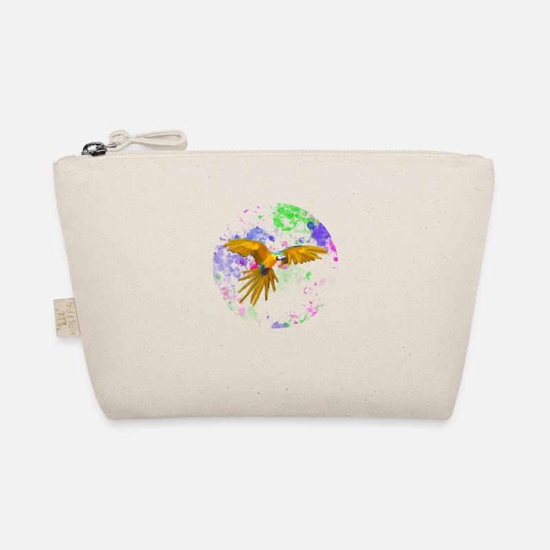 Macaw flight before paint splashes Organic Pouch