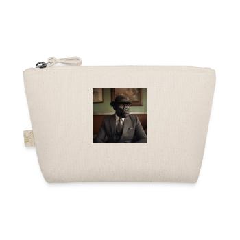 Chimp with hat and suit in a bar - Organic Pouch - nature - Front