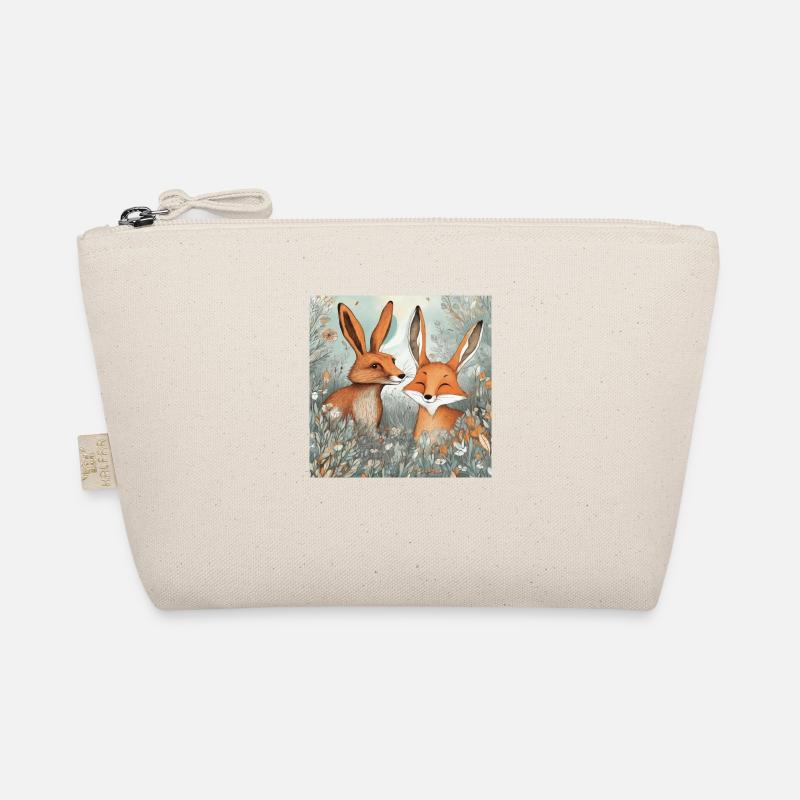 Hare and fox - Organic Pouch - nature