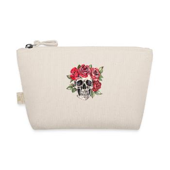 Skull with red roses - Organic Pouch - nature - Front
