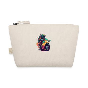 Cool colorful motorcycle print - Organic Pouch - nature - Front