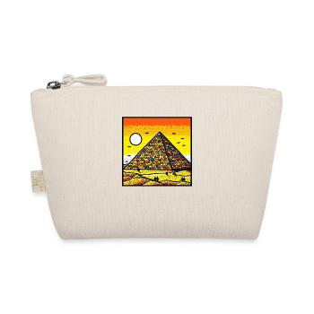 Vivid Pyramid Art – Colorful Tribute to Ancient Eg - Organic Pouch - nature - Front