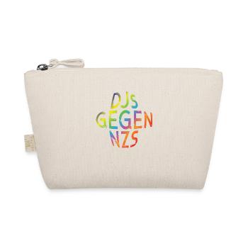 DJs gegen NZS rundes Logo Regenbogen Design - Bio-Täschchen - Natur - Vorne