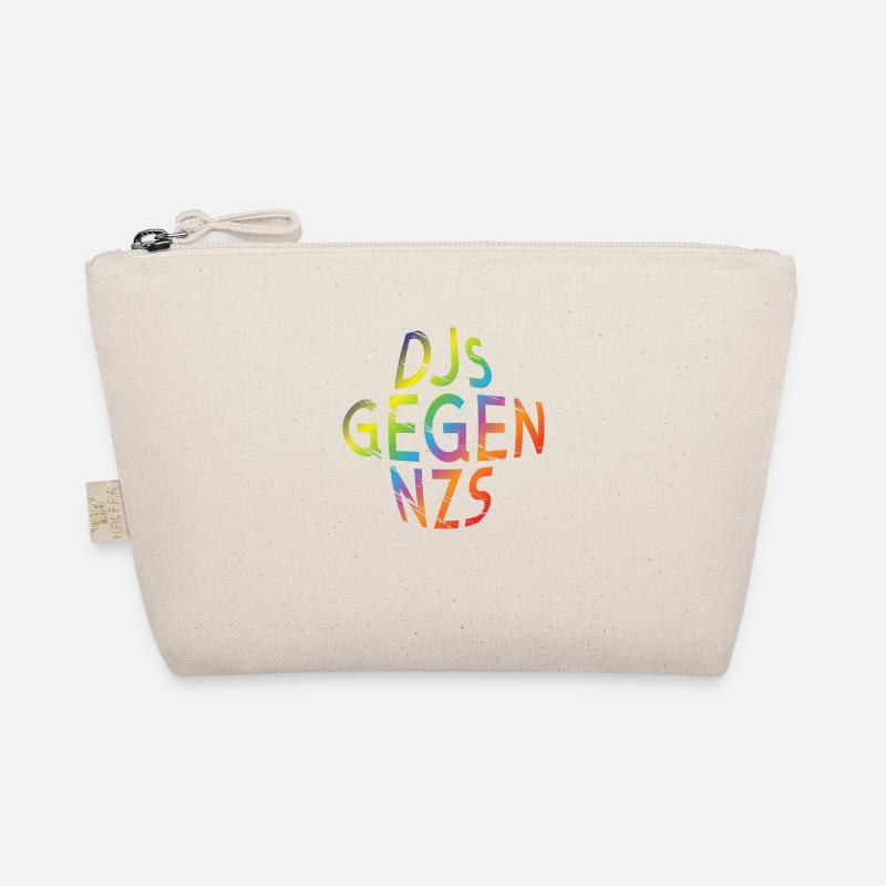 DJs gegen NZS rundes Logo Regenbogen Design Bio-Täschchen