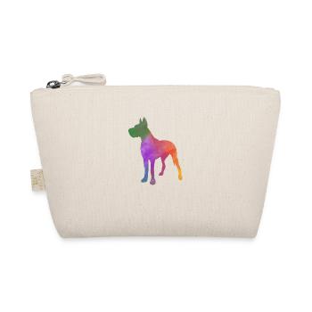 DEUTSCHE DOGGE BUNTER REGENBOGEN - Bio-Täschchen - Natur - Vorne