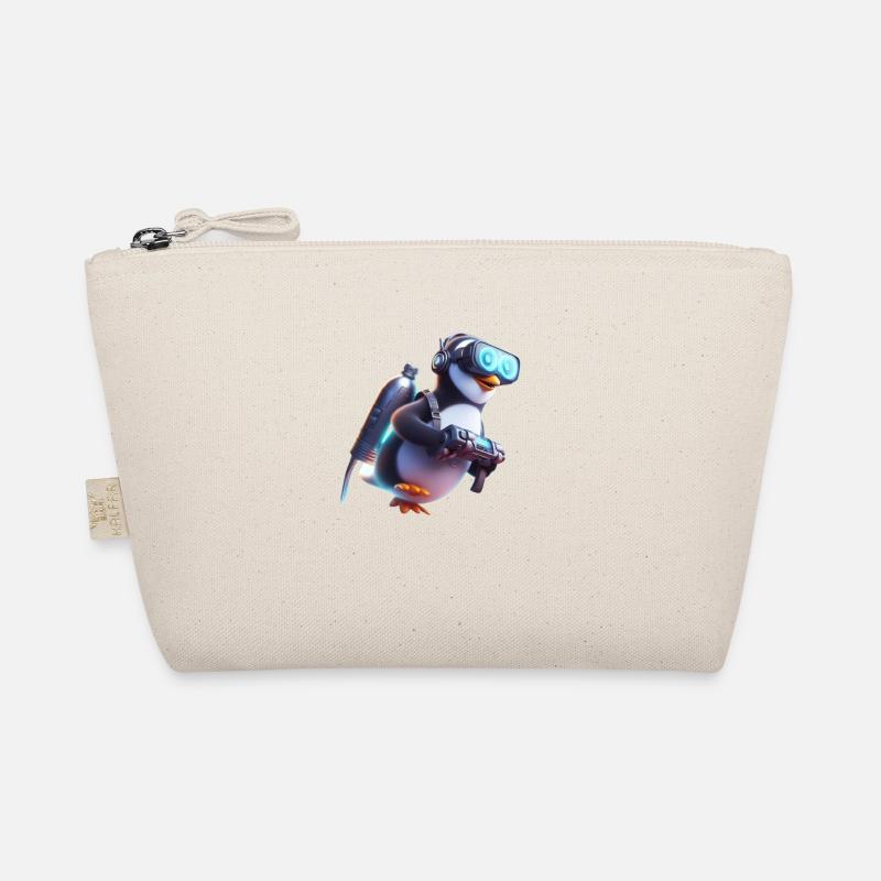 Futuristic Penguin 3 Organic Pouch